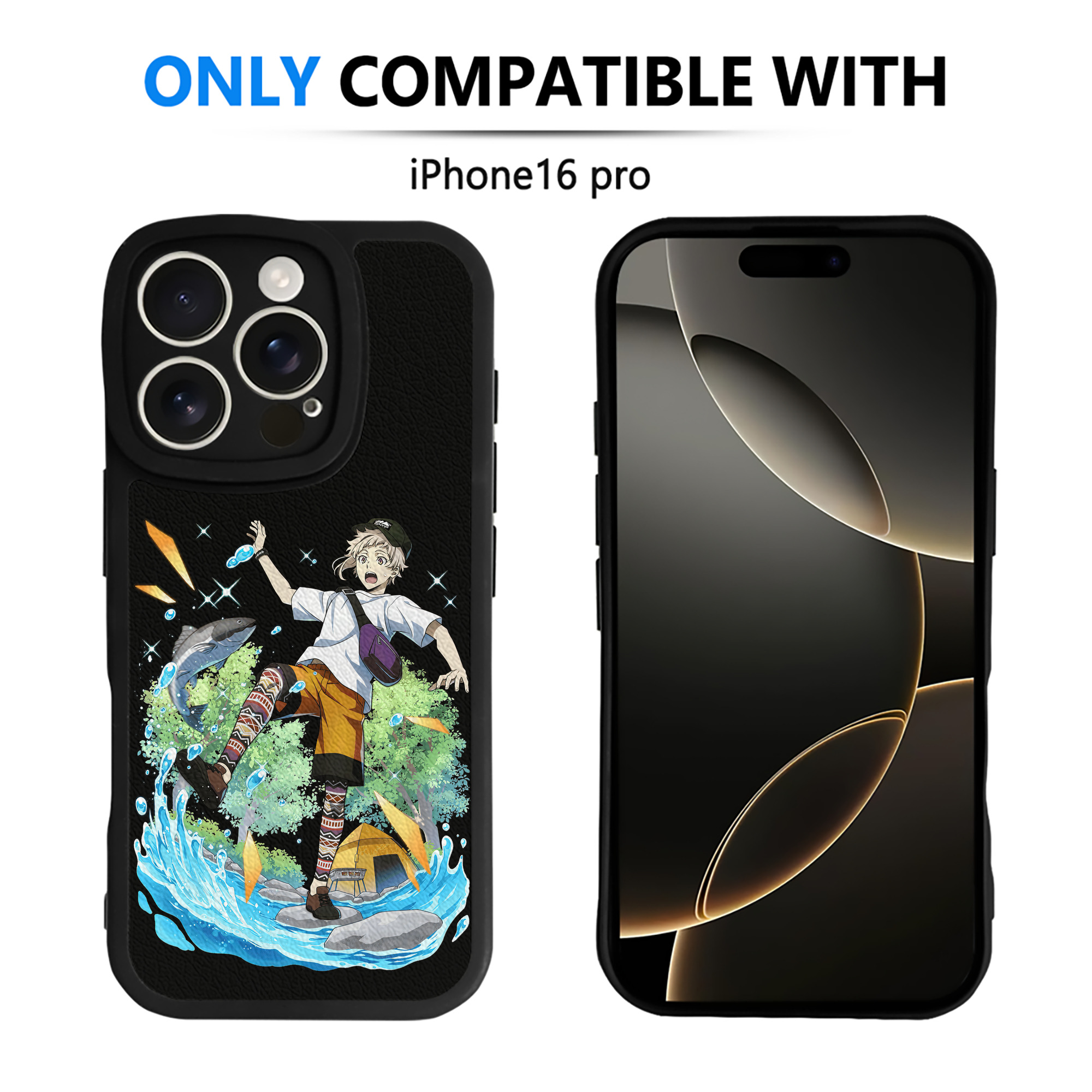 （画像用） 文豪ストレイドッグス Bungo Stray Dogs 【iPhone 16シリーズ対応】シリコンスマホケース（レザー調） 材質：シリコン